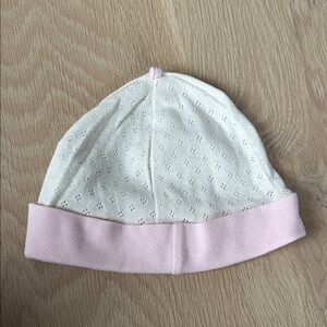 Restoration Hardware Baby & Child Cream and Pink Knit Hat